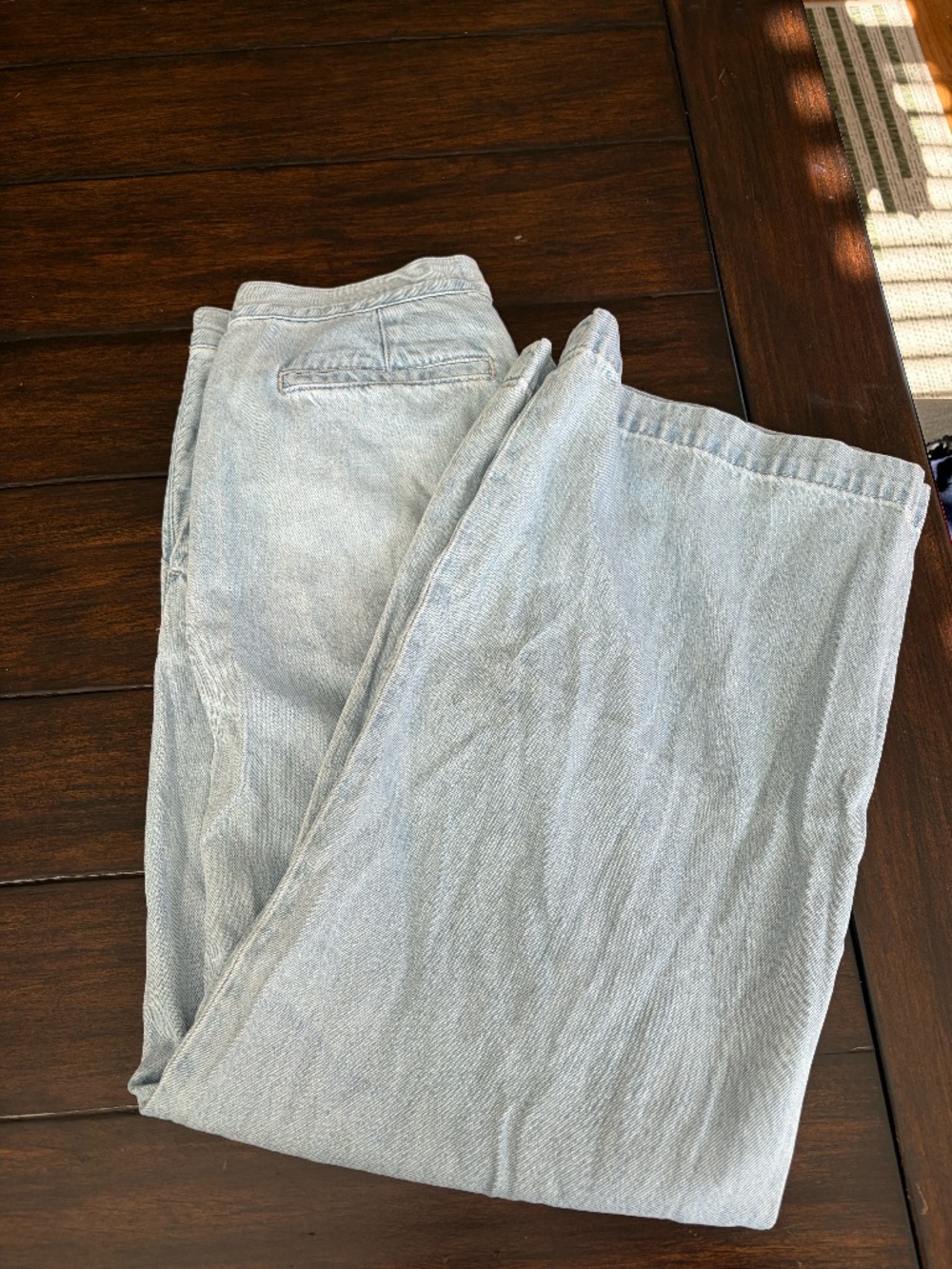 Madewell Light Wash Wide Leg Jeans Size 27 High Rise Relaxed Denim